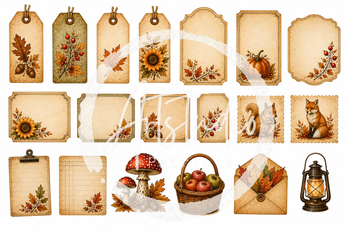 Gratis Herfst Ephemera - Digitale Freebie