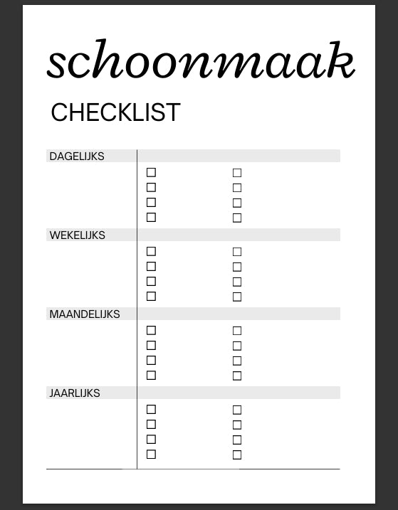 Voorjaarsschoonmaak Journal Kit 2026 – 12 Digitale Printables voor Planners & Journaling