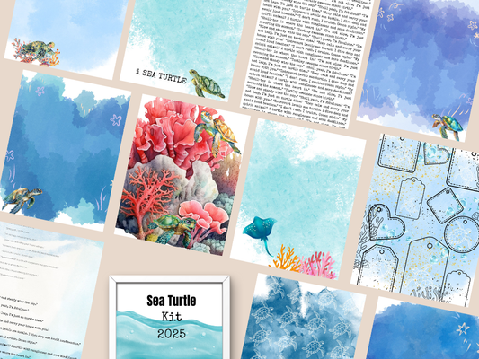 Sea Turtle Kit 2025 – Digitale Printable Set (11 pagina’s)