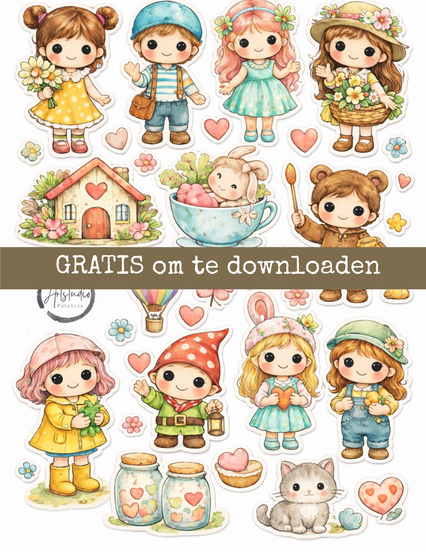 GRATIS Maandag Freebee - Uitknip Illustraties