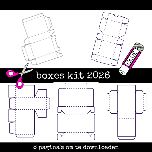 Knip en Plak Boxes Kit – 9 Digitale Printables voor Creatieve Projecten