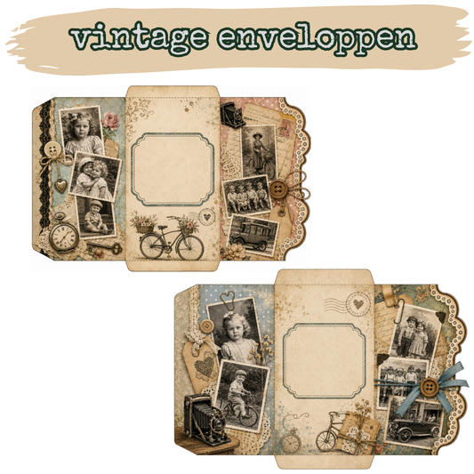 Vintage Enveloppen Printable – Set van 2 | Digitale Download
